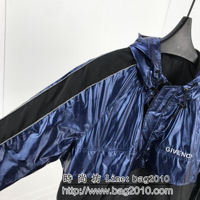 GVC紀梵希 獨家發售 原單管道貨 19ss春季新款 電鍍銀設計 男款風衣外套 ydi2491